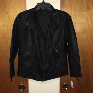♣️NWT Faux Leather Moto Jacket